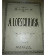 Vintage Edition Wood A. Loeschhorn Progressive Studies Music Book  - €7,80 EUR