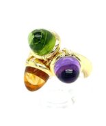 18K Yellow Gold Multi-Gem Acorn Cluster Ring Size 6.25 - €2.854,71 EUR