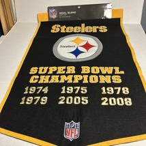 Pittsburgh Steelers Wool Blend NFL Champions Banner, 24&quot; x 36&quot; - $74.99