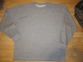 Gray Long sleeve fleece sweat shirt Mens Heather Gray Fleece Sweater 2XL - £7.83 GBP