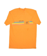 Vintage Mountain Penn T Shirt Mens M Gold Rainbow Striped Single Stitch USA - £11.36 GBP