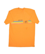 Vintage Mountain Penn T Shirt Mens M Gold Rainbow Striped Single Stitch USA - £10.93 GBP