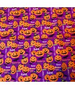 Halloween Fabric Dracula Spooky Pumpkin Patch Bats Boo Happy Haunting 68... - £12.66 GBP