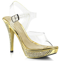 Fabulicious ELEGANT-408 Women&#39;s 4&quot; Heel Platform Ankle Strap Sandal W/ R Shoes - £52.11 GBP
