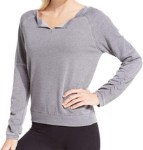 Calvin Klein Womens Performance Split Neck Distressed Sweatshirt,Medium - $45.00