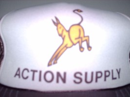 Trucker Snapback Cap Hat 80&#39;s Vintage Action Supply &quot;Kicking ASS&quot; - £14.74 GBP