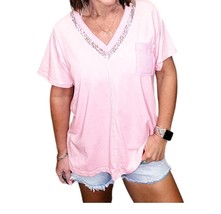 Pol pocket tee in Pink - size S - $33.66