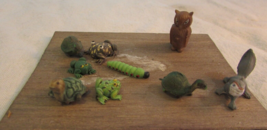Vintage Miniature Resign Fairy Garden Outside Accessories - Turtle Frogs Owl - £12.94 GBP