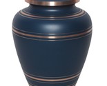 Large/Adult 200 Cubic Inches Wedgewood Blue Brass Funeral Cremation Urn - £160.84 GBP