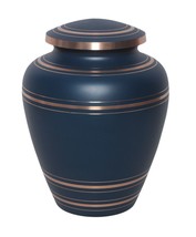 Large/Adult 200 Cubic Inches Wedgewood Blue Brass Funeral Cremation Urn - £156.81 GBP