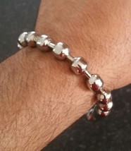 Chrome Plated Steel Meditation Praying Beads Talisman Sikh Simarna Bracelet B2A - £12.73 GBP