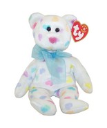 TY Kissme Beanie Baby Hearts Blue Ribbon Pink Nose Collectors Quality Ne... - $93.60 MXN