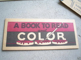 1930s Childrens Coloring Booklet Book to Read and Color - $18.81