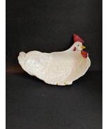 Vintage Ball-Jae Chicken Bowl Dish White California Pottery USA MCM No. 601 - $25.69