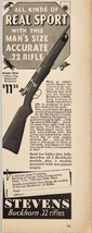 1937 Print Ad Stevens Buckhorn .22 Bolt Action Rifles Savage Chicopee Falls,MA - £8.02 GBP