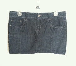 SO denim mini skirt junior&#39;s size 11 dark blue jeans skirt - £2.37 GBP