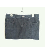 SO denim mini skirt junior&#39;s size 11 dark blue jeans skirt - £2.35 GBP