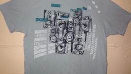 Aero NYC 1987 Speakers Music Graphic T-Shirt Size Medium Blue - $21.04