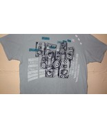 Aero NYC 1987 Speakers Music Graphic T-Shirt Size Medium Blue - £16.55 GBP