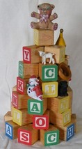 Hand crafted vintage alphabet blocks tree - £12.75 GBP