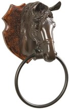 Towel Ring Rack Horse Head Hand Painted Resin Made in USA OK Casting Equestrian - £207.03 GBP
