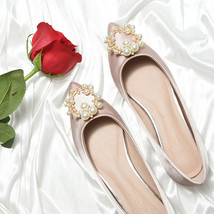 Size 31-46 Extra Big Size Women Wedding Shoes Flat Heel s Pointed Toe Silk Flats - £39.20 GBP