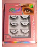Amor us Silk  Mink Volume Eye Lashes 3 Pair Pack Mixed NEW! +Surprise Fr... - $9.53 CAD