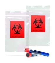 100 3x5 6x9 Zip Reclosable 2 Wall Biohazard Specimen Bag Lab Bags - £8.14 GBP+