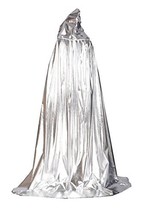 Hooded Cloak Role Cape Play Costume Shining Silver 130cm - £18.98 GBP