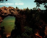 Arch Rock Mackinac Island Michigan MI UNP Chrome Postcard Unused - £2.30 GBP
