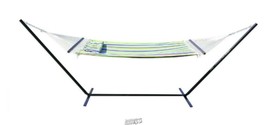 Antigue-Double Sized Free Standing Hammock With Stand Included Headrest Pillow - £150.27 GBP