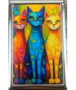 Cigarette Case Cool Retro Colorful Cats for Kings &amp; 100&#39;s Cigarettes - $440.90 MXN