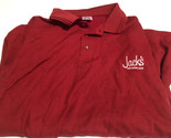 Jack’s Hamburgers Employees Polo Shirt XL Workwear Red DW1 - £10.05 GBP