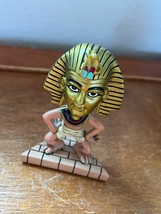 Vintage Mini Egyptian Pharaoh Head Resin Bobble Head Figurine – AS-IS – ... - $7.69
