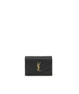 Saint Laurent Black Calf Leather Bos Taurus Wallet Women - $595.99