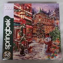 Springbok Jigsaw Puzzle 1000 Pcs New Sealed Box Merry Main Street 24&quot; x 30&quot; - $19.95
