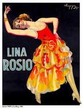 LINA ROSIO: Rare 1892, 13 x 10 inch Advertising Giclee Canvas Print - $19.95