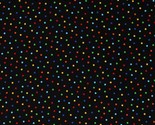 Cotton Dots Polka Dots Circles Colorful Black Fabric Print by Yard D786.16 - £11.76 GBP