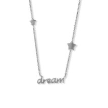 Sterling Silver 925 Dream Bar Pendant Star Necklace Men Women Charm Jewelry Gift - £88.76 GBP
