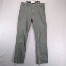 Levi Strauss Co Gray-Olive Chino Pants Men&#39;s 33x32 Straight Leg Cotton S... - $20.00