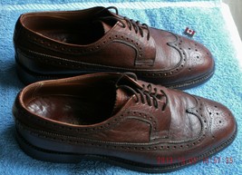 Vtg Dack&#39;s 8.5 De Men&#39;s Bond Street Luxury Brown Dress Shoes New Rubber Heals   - £117.98 GBP