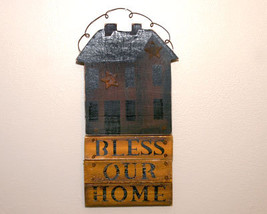 Primitive Country Bless Our Home Plaque Sign - £9.59 GBP