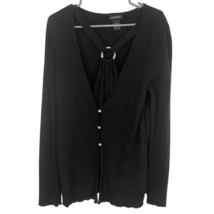 Lane Bryant Long Sleeve Rib Knit Top Black Shimmer Women Size 2X 18/20 - $16.19