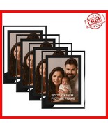 Elegant Black Glass 5x7 Picture Frames Set of 4 - Perfect for Tabletop D... - $59.88 CAD