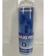 Blue Magnavox SNUG FIT+  Gummy Earbuds Microphone Smooth Bass COMBINESHIP - $3.68