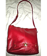 Etineen Aigner Dark Red Leather shoulder Bag - $458.60 MXN
