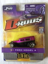 Jada Toys D-Rods &#39;31 1931 Ford Model A Black &amp; Purple Die-Cast 1/64 Scale - $18.37