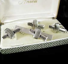 Vintage Wheel Cufflinks Original box Steel Belt tires Automobile mechani... - £192.72 GBP