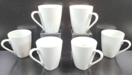 (6) Mikasa Andorra White Mugs Set Gourmet Basics Square Base Coffee Tea ... - £46.60 GBP