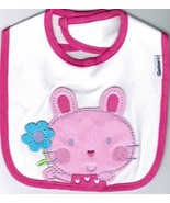 Gerber 3 pack Velcro Closured Bunny Pink Bibs  - $14.99